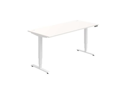 Pracovný stôl RUN, PO, 3S, 180x64,5-130,5x80 cm, biela/biela