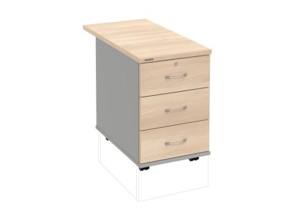 Kontajner Hobis, 40x60x80 cm, agát/sivý