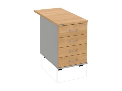 Kontajner Hobis, 40x60x80 cm, dub/sivý