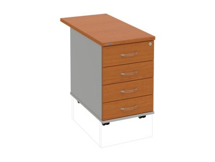 Kontajner Hobis, 40x60x80 cm, čerešňa/sivý