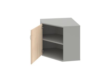 Policová skriňa Strong L, 80x76,8x40 cm, agát/sivá