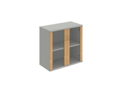 Policová skrinka Strong, 80x76,8x40 cm, dub/sivá