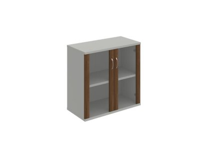Policová skriňa Strong, 80x76,8x40 cm, orech/sivá