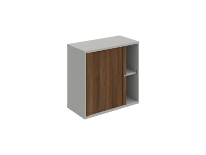 Policová skriňa Strong, 80x76,8x40 cm, orech/sivá