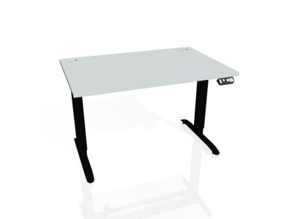 Pracovný stôl Motion, PO, 3S, 140x61 - 128x80 cm, sivá/čierna