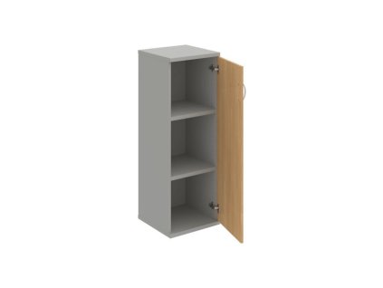 Policová skrinka P Strong, 40x115,2x40 cm, dub/sivá