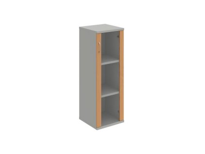 Policová skriňa Strong P, 40x115,2x40 cm, buk/sivá