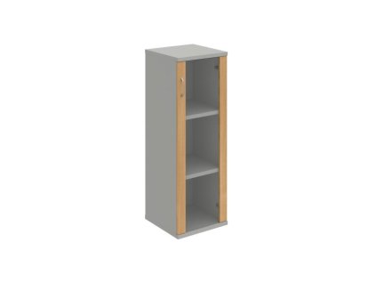 Policová skrinka P Strong, 40x115,2x40 cm, dub/sivá