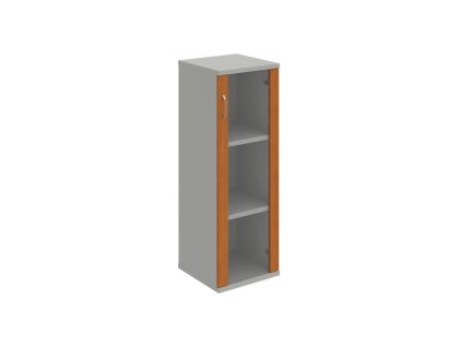 Policová skriňa Strong P, 40x115,2x40 cm, čerešňa/sivá