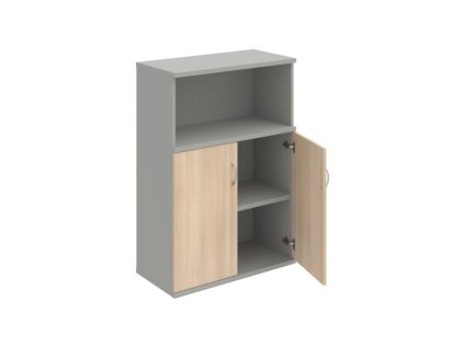 Policová skriňa Strong, 80x115,2x40 cm, agát/sivá