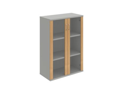 Policová skrinka Strong, 80x115,2x40 cm, dub/sivá