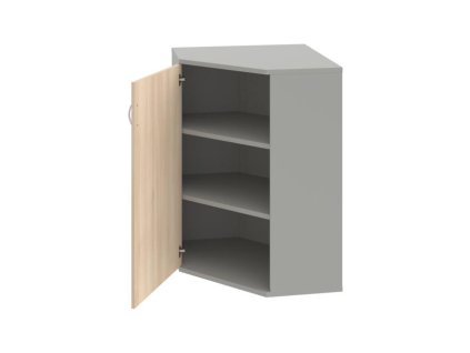 Policová skriňa Strong L, 80x115,2x40 cm, agát/sivá