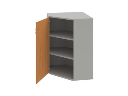 Policová skriňa Strong L, 80x115,2x40 cm, jelša/sivá