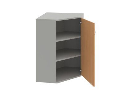 Policová skriňa Strong P, 80x115,2x40 cm, buk/sivá