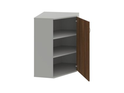 Policová skriňa Strong P, 80x115,2x40 cm, orech/sivá