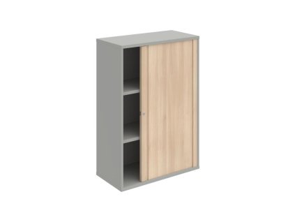 Policová skriňa Strong P, 80x115,2x40 cm, agát/sivá