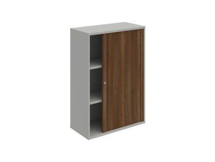 Policová skriňa Strong P, 80x115,2x40 cm, orech/sivá