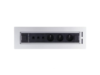 Zásuvkový elektr. otočný panel Vault V002, strieborný