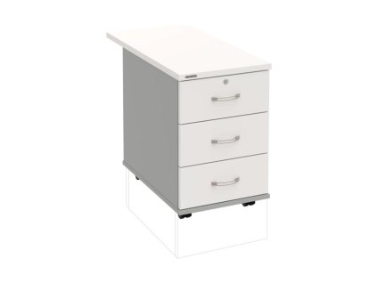 Kontajner Hobis, 40x60x80 cm, biely/sivý