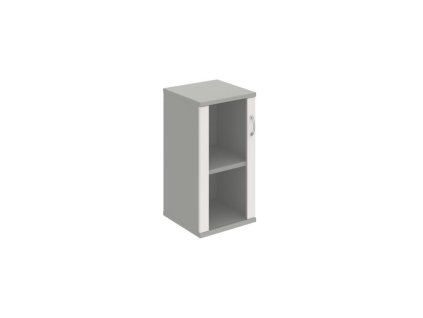 Policová skriňa Strong L, 40x76,8x40 cm, biela/sivá
