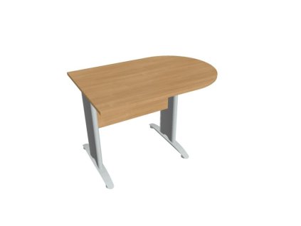 Doplnkový stôl Cross, 120x75,5x80 cm, dub/kov