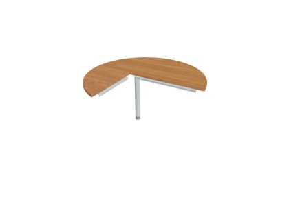 Doplnkový stôl Cross, pravý, 120x75,5x(60x80) cm, jelša/kov