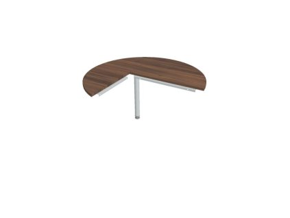 Doplnkový stôl Cross, pravý, 120x75,5x(60x80) cm, orech/kov