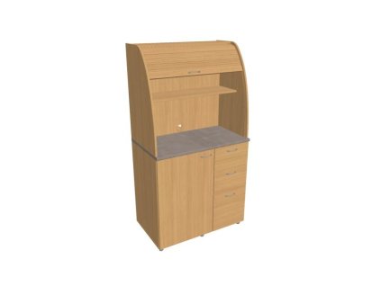 Kuchynka bez vybavenia pravá, 100x189,1x60 cm, buk/buk