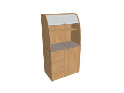 Kuchynka s chladničkou ľavá, 100x189,1x60 cm, dub/dub