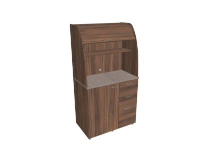 Kuchynka s chladničkou pravá, 100x189,1x60 cm, orech/orech