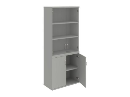 Policová skriňa Strong, 80x192x40 cm, sivá/sivá