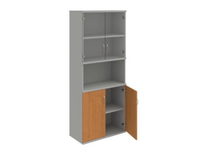 Policová skriňa Strong, 80x192x40 cm, jelša/sivá