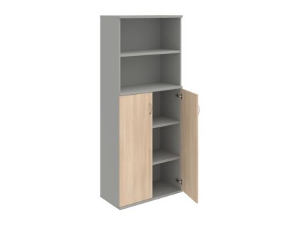 Policová skriňa Strong, 80x192x40 cm, agát/sivá