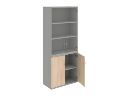 Policová skriňa Strong, 80x192x40 cm, agát/sivá