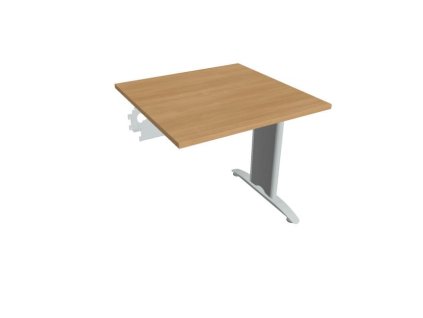 Rokovací stôl Flex, 80x75,5x80 cm, dub/kov