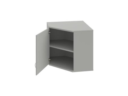 Rohová skriňa Strong, L, horná, 80x76,8x40 cm, sivá/sivá