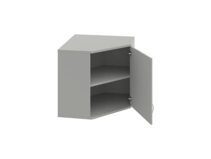 Rohová skriňa Strong, P, horná, 80x76,8x40 cm, sivá/sivá