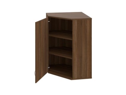 Rohová skriňa Strong, L, horná, 80x115,2x40 cm, orech/orech