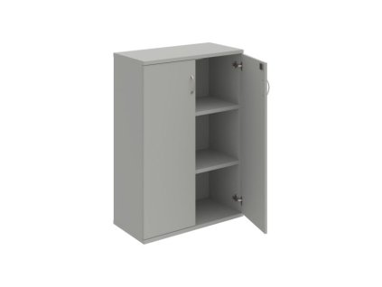 Policová skriňa Strong, zámok, 80x115,2x40 cm, sivá/sivá