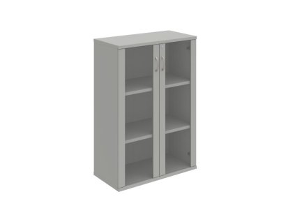 Policová skriňa Strong, zámok, 80x115,2x40 cm, sivá/sivá