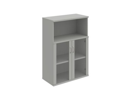 Policová skriňa Strong, zámok, 80x115,2x40 cm, sivá/sivá