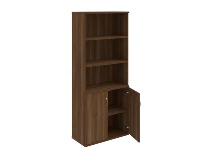 Policová skriňa Strong, zámok, 80x192x40 cm, orech/orech