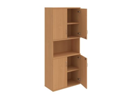 Policová skriňa Strong, zámok, 80x192x40 cm, buk/buk