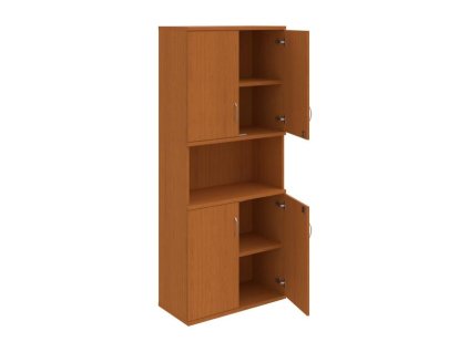 Policová skriňa Strong, zámok, 80x192x40 cm, čerešňa/čerešňa