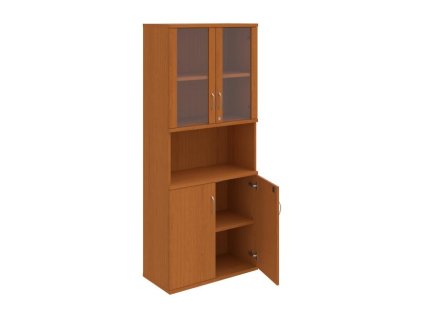 Policová skriňa Strong, zámok, 80x192x40 cm, čerešňa/čerešňa