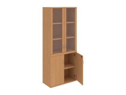 Policová skriňa Strong, zámok, 80x192x40 cm, buk/buk