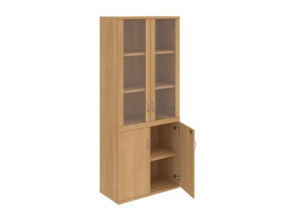 Policová skriňa Strong, zámok, 80x192x40 cm, dub/dub