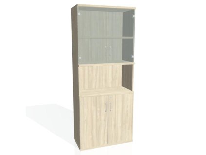 Policová skriňa Strong, zámok, 80x192x40 cm, agát/agát