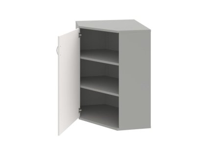 Policová skriňa Strong L, 80x115,2x40 cm, biela/sivá