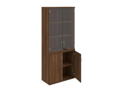 Policová skriňa Strong, zámok, 80x192x40 cm, orech/orech